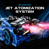 1:8 Jet Bugatti Building Sets with Remote Control, Electric spray system and headlights (3868 Pcs) - BAV BRICK